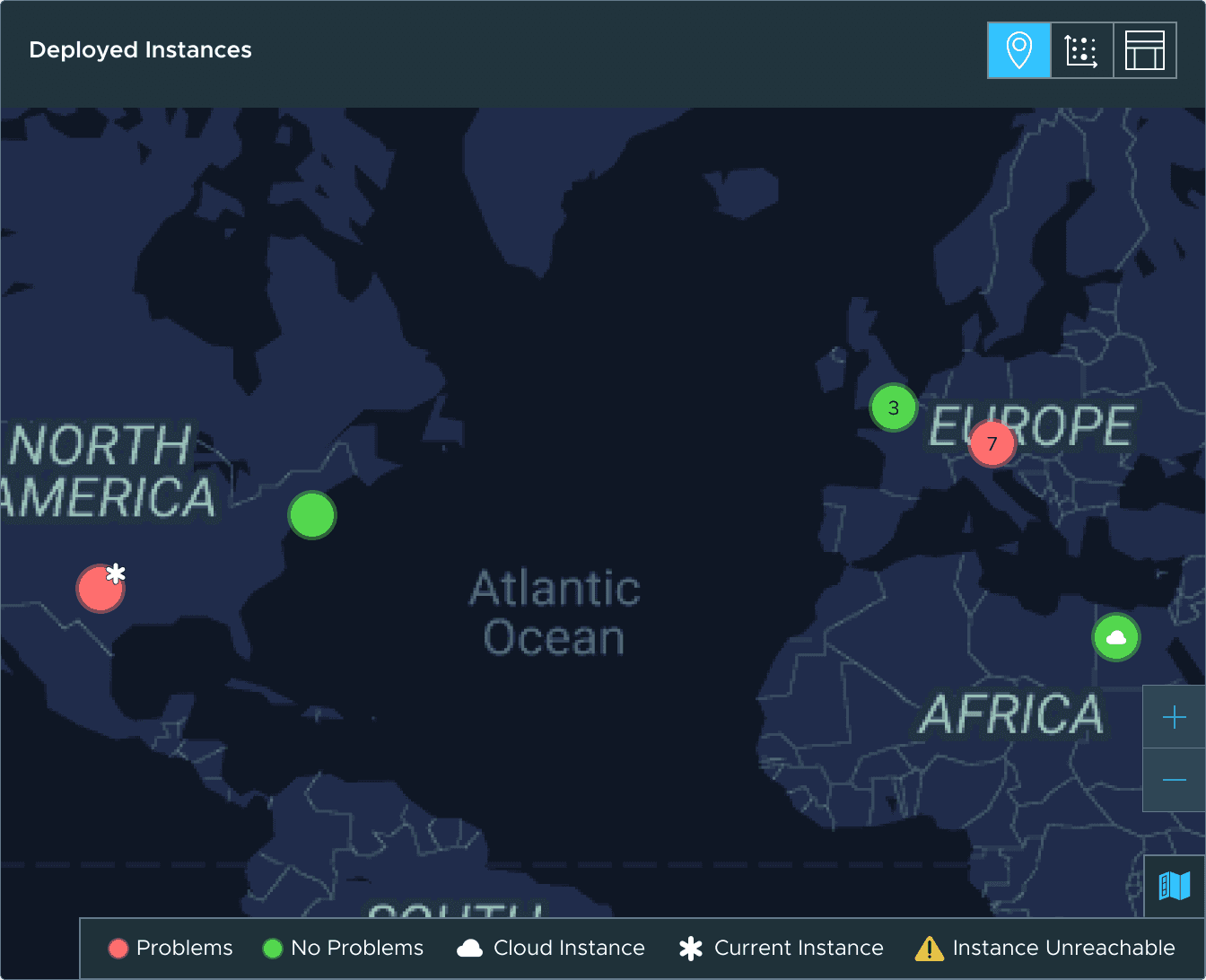 The environments module in device view